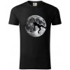 Mesiac a horolezec - Tričko z organickej bavlny - L ( Čierna )