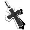 Šperky eshop - Prívesok z chirurgickej ocele kríž s vláknami a ostrými hranami G1.12