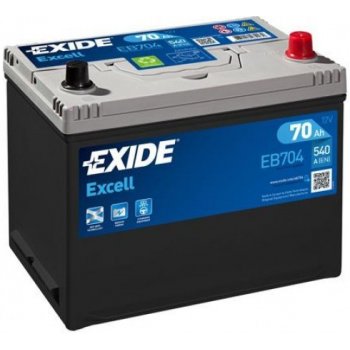 Exide Excell 12V 70Ah 540A EB704