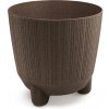Kvetináč RYFO N ECO WOOD 19,5 cm - farba: káva ECO