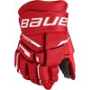 Bauer SUPREME M3 GLOVE-JR Juniorské hokejové rukavice, červená, 10