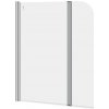 Cersanit EASY NEW 115x140 VAŇOVÁ ZÁSTENA, 2 DIELNA PRAVOĽAVÁ, profil chróm, číre sklo S301-290