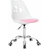 eCa KO16BJR Otočná kancelárska stolička Puppy Love, 60 kg, bielo-ružová