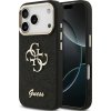 Guess pevné trblietavé veľké 4G kovové púzdro s rámom pre iPhone 17 Pro čierne (GUHCP17LHG4SGCK)