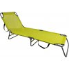KONDELA Záhradné ležadlo, zelená/sivá, KELEO