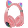Oxe Bluetooth bezdrátová dětská sluchátka s ouškama, růžová H-807-P (H-807-P)