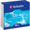 CD-R VERBATIM DTL 700MB 52X Slim box 10ks/bal.*extra Protection*biely povrch
