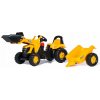 Rolly Toys Šľapací traktor JCB + čelný nakladač + vlečka