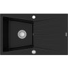 MEXEN MEXEN - Cesar granitový drez 1-misa drez s odkvapkávač 775x470 mm, čierna 6514771010-77