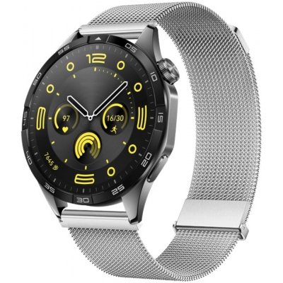 PROTEMIO 66230 MILANESE Kovový remienok Huawei Watch GT 4 46mm strieborný