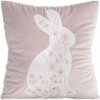 Eurofirany Veľkonočná obliečka na vankúš so zajačikom Zamat 45x45 cm
