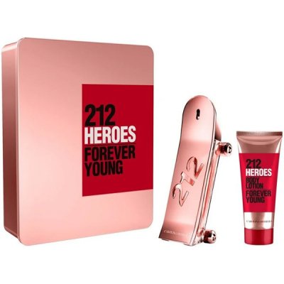 Carolina Herrera 212 Heroes Forever Young For Her SET: Parfumovaná voda 80ml + Telové mlieko 100ml pre ženy