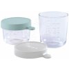 Set 2 dóz na jedlo Beaba z kvalitného skla 1x150 ml belasá a 1x250 ml šedá od 0 mes