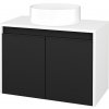 Dreja Skrinka pod umývadlo VISIT SZD2 70 (umývadlo Circo) - N01 Biela lesk / Úchytka T33 - čierna mat / N03 Graphite