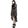 šaty DEVIL FASHION Sweet Nightmares Gothic High-Low Dress With Ruffle