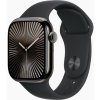 Apple Watch Series 10 46 mm Cellular bridlicovo sivý titán s čiernym športovým remienkom S/M MWYD3QC/A