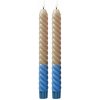 rice LED sviečka Twisted Sand – set 2 ks