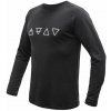 SENSOR MERINO BLEND ELEMENTS pánske tričko s dlhým rukávom čierna Veľkosť: L