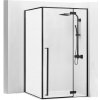 Rea Fargo Black, sprchový kút s krídlovými dverami 100 (dvere) x 80 (stena) x 195 cm, 6mm číre sklo, čierny REA-K6950