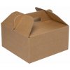 Krabica 200x200x100 mm, na potraviny, výslužky a koláče, hnedá krafotvá, 10 ks, 10 ks