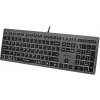 A4T A4Tech FSTYLER FX60H (biela podsvietená) USB klávesnica QWERTY Čierna, Sivá