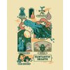 Zuty – Plagát kreslený list tvorov (Fantastické zvieratá), 40×50 cm, bez rámu a bez vypnutia plátna 8596530206804