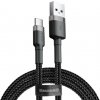 NONAME Baseus CATKLF-BG1 Cafule Kábel USB-C 3A 1m Grey/Black 6953156278202
