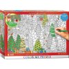 EUROGRAPHICS Color me puzzle Vánoční stromky 300 dílků + sada na zavěšení