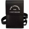 Karl Lagerfeld Saffiano Rue Saint Guillaume Wallet Phone Bag Black