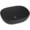 LaVita REDONDO BLACK UMÝVADLO NA DOSKU 46,5 cm, čierne keramické