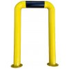 Čierno-žltý oceľový stĺpik - šírka 48 cm, výška 75 cm