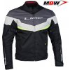 MBW BLADE-R - pánská černo-béžovo-šedá textilní moto bunda - 60 - doprava zdarma
