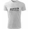 Evolúcia Basketball - Pánske tričko Fantasy športové - 2XL ( Biela )