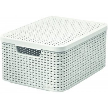 CURVER úložný box RATTAN M, 39,3 x 29,3 x 18,7 cm, biely, 03618-885