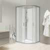 Mereo Sprchové boxy Sprchový box 80x80 cm, bez striešky, satin/biela/sklo Point CK35172KBW