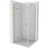 Mexen Roma, sprchovací kút 80 (dvere) x 80 (stena) cm, 6mm číre sklo, zlatý profil, 854-080-080-50-00