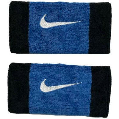 Nike Swoosh Double-Wide Wristbands -black/star blue/white