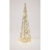 Vianočný svietiaci kužeľ Silver, 60 x 16 cm, 30 micro LED, na batérie