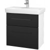 Dreja Umývadlová skrinka GO SZZ2 60 - N01 Biela lesk / Úchytka T06 / L03 Antracit vysoký lesk