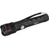 EMOS P3116 LED nabíjacie ručné svietidlo 600lm Li-Ion 18650 lebo 3× AAA USB C IP44 čierna