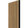 VZORKA - WALL CONCEPT akustický panel Dub rustic, čierny filc + MDF, 240x135x21 mm