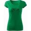 T-ričko Fish dámske tričko Farba trička: Trávová zelená, Farba potlače: Čierna, Veľkosť: S