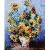 Slnečnice v hlinenej váze- Akad. mal. Igor Navrotskyi,originálny, ručne maľovaný obraz M (do veľkosti 65x65cm) Viac farieb