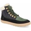 Be Lenka Olivia zimné barefoot topánky black & dark green