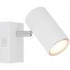 Globo 57911-1W nástenné svietidlo Robby 1x25W | GU10 - vypínač na tele, biela