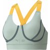 Dámska športová podprsenka s výstužou Puma TRAIN FIRST MILE MID BRA PD W zelená 520250-79 - XS