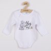 NEW BABY Body s potlačou New Baby Ahoj, som tu! - darčekové balenie Veľ. 74