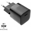 Fixed nabíječka do sítě Mini, konektor USB-C. podpora PD, 30 W, černá