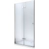 MEXEN - LIMA skladacie dvere 95x190 cm 6mm, chróm, transparent so stenovým profilom 856-095-000-01-00