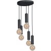 Luminex | Luster TUBES 5xE27/60W/230V čierna | LU8501